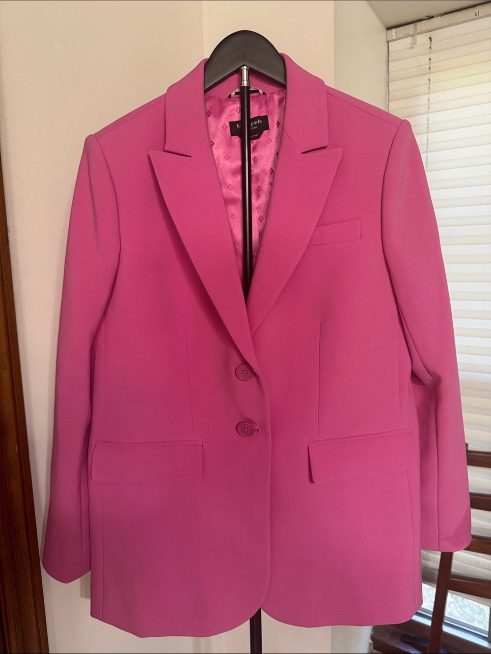 kate spade Hot Pink Tailored Two-Button Blazer